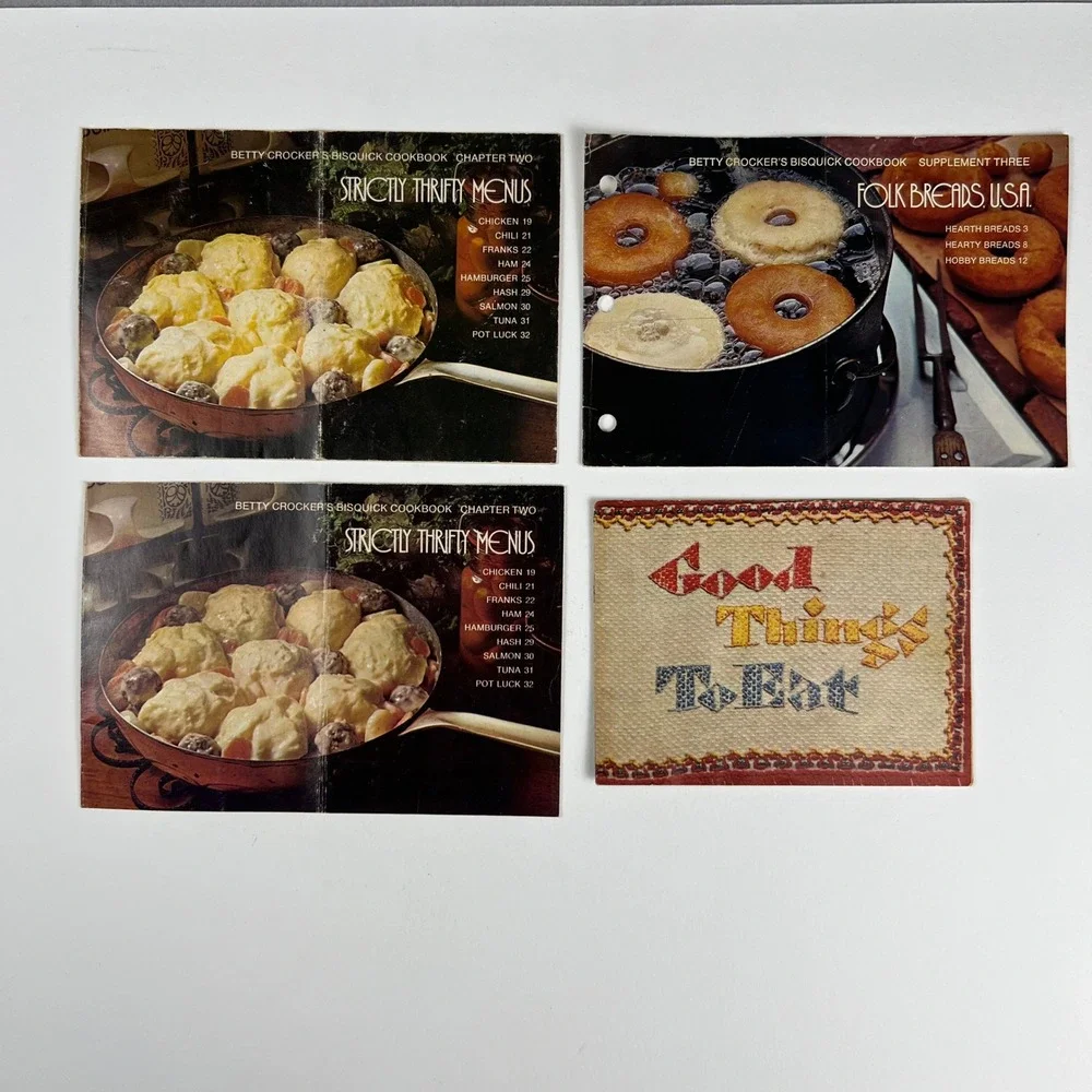 Betty Crocker Bisquick + Arm & Hammer Vintage Recipe Booklet Lot 4 Retro Cooking